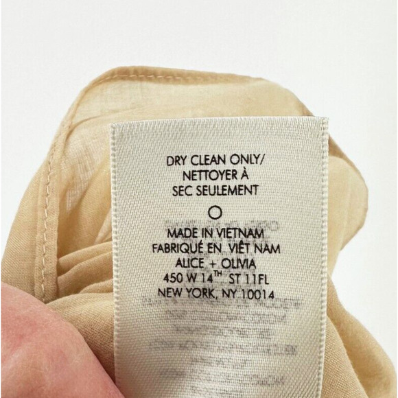 Alice + Olivia Womens Reise Embroidered Tiered Midi Skirt 2 Boho Cottage Cream - Picture 7 of 7